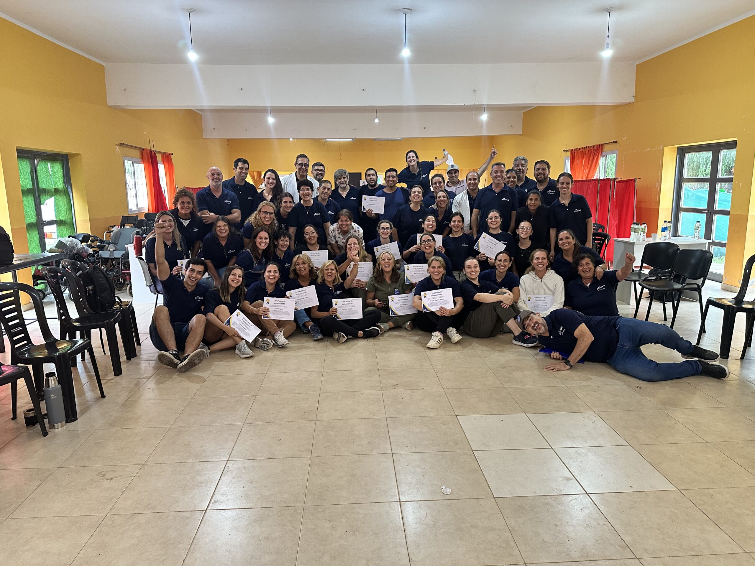 El equipo de Fundación Goodwill en un operativo sanitario